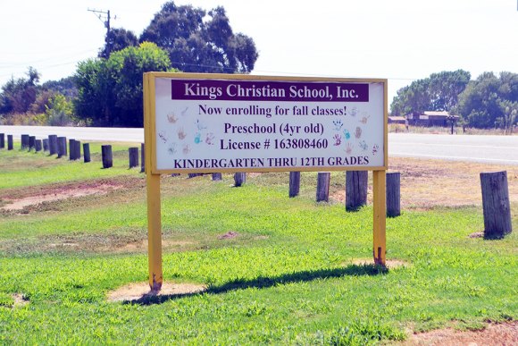 Lemoore's Kings Christian School opened its doors to students late last week despite state orders mandating distance learning. 